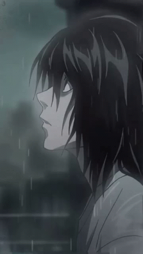 L Death Note Raining GIF