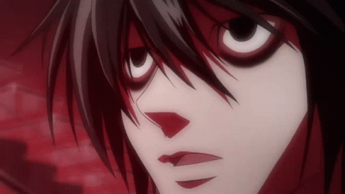 L Death Note Shocked Face GIF
