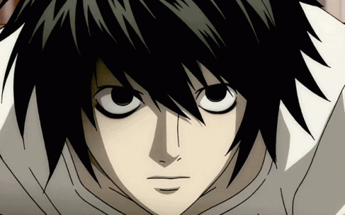 L Death Note Staring GIF