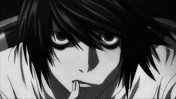 L Death Note Thinking GIF