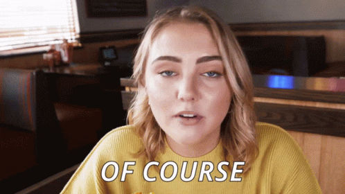 Of Course Lady Eating Burger GIF