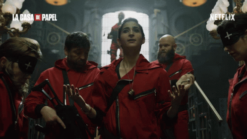 La Casa De Papel Group Poster GIF