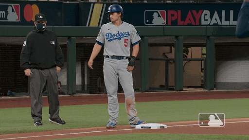 La Dodgers Corey Seager Game Fist Bump GIF