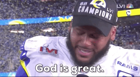 La Rams Aaron Donald Gets Emotional GIF