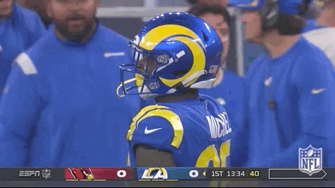 La Rams Michel Headbang On The Game GIF