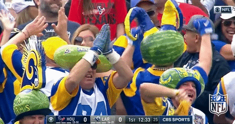 La Rams Watermelon Head GIF