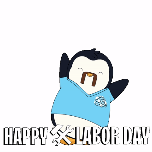 Labor Day Weekend Penguin Dancing GIF