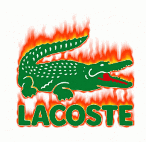 Lacoste Crocodile In Flames GIF