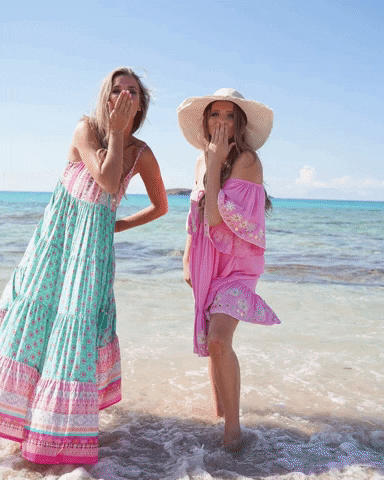 Ladies In Boho Dress GIF