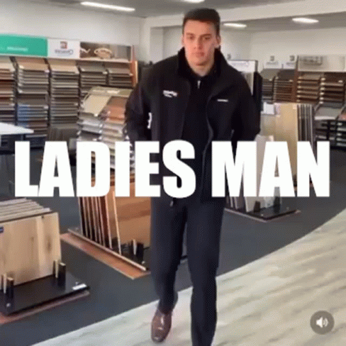Ladies Man All Black Suit GIF