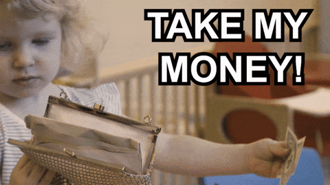 Ladies Man Little Girl Throwing Money GIF