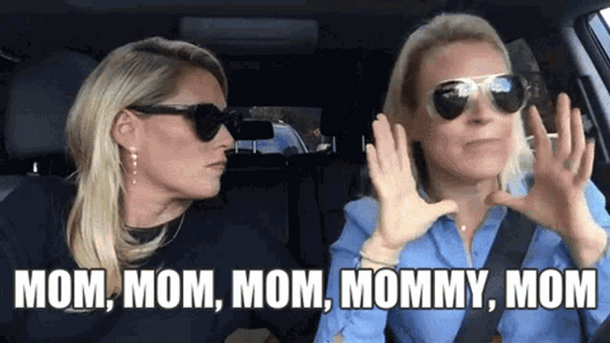 Ladies Repeatedly Saying Mom GIF