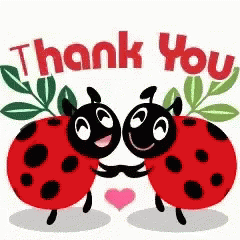 Lady Bug Thank You Clipart GIF