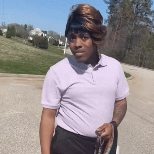 Lady Chewing Gum And Walk Away GIF