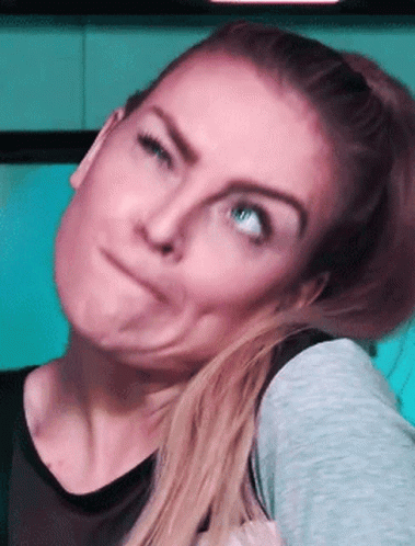 Lady Funny Faces Expression GIF