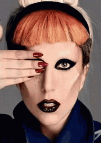 Lady Gaga Changing Posters GIF