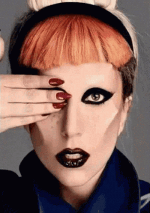 Lady Gaga Changing Posters GIF