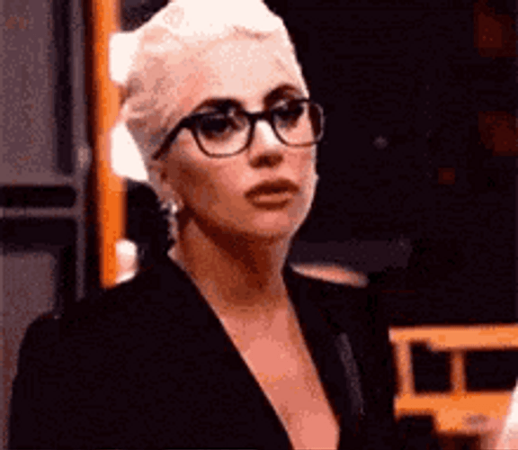 Lady Gaga Glasses Mmmm Doubt GIF