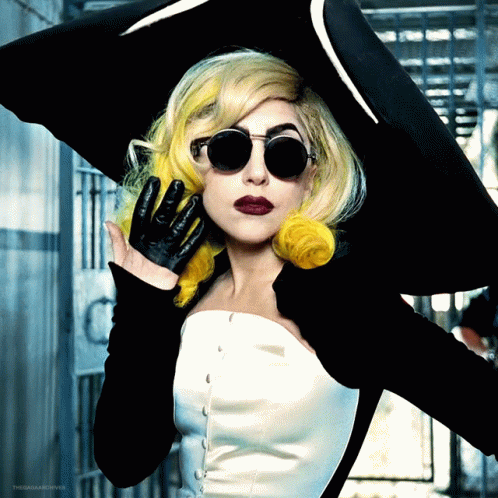 Lady Gaga in Sunglasses and Black Hat #thegagaarchives