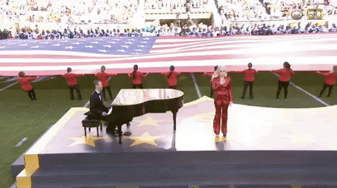 Lady Gaga National Anthem GIF