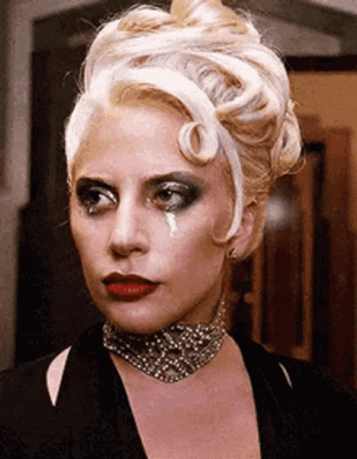 Lady Gaga Scary Heavy Make Up GIF