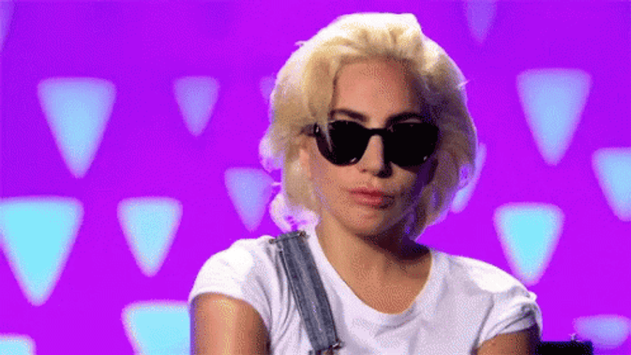 Lady Gaga Short Blonde Hair GIF