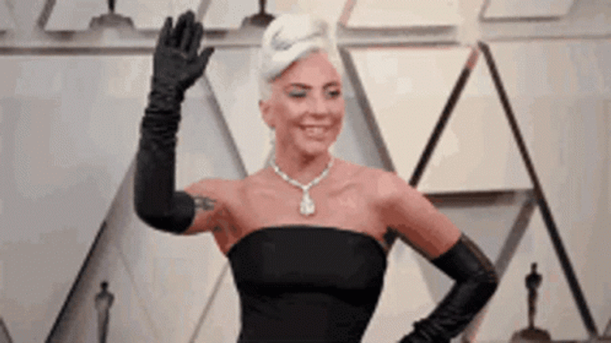 Lady Gaga Waving Her Hands GIF