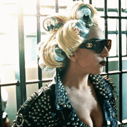 Lady Gaga Weird Hairstyle GIF