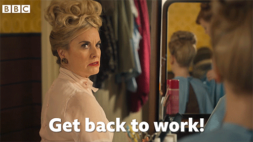 Lady Get Back To Work GIF