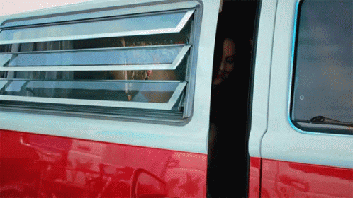 Lady Getting Out Of The Van GIF
