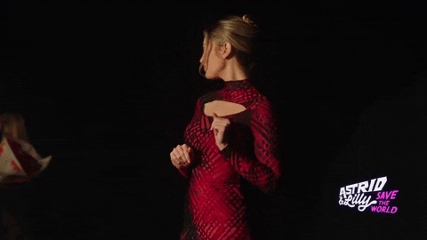 Lady Giving Flowers GIF