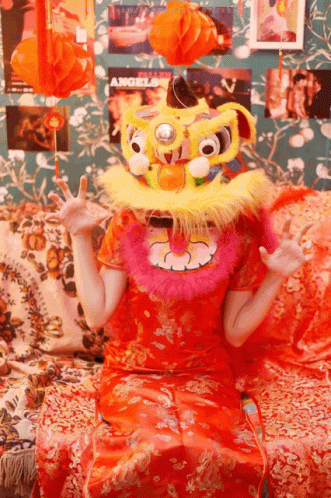 Lady Happy Chinese New Year GIF
