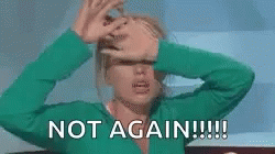 Lady In Green Showing Not Again Reaction GIF