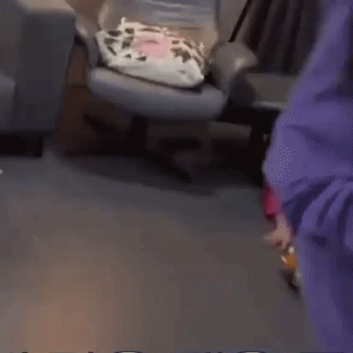 Lady In Red Pajama Crawling GIF