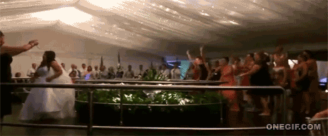 Lady Jump My Precious Wedding Bouquet GIF