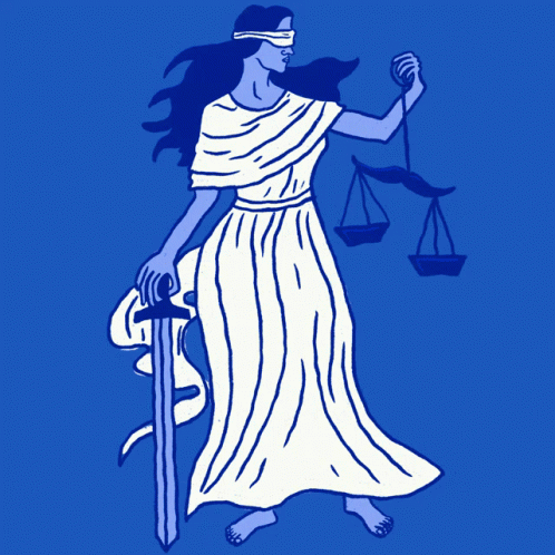 Lady Justice Scales Sword Rebalance Court