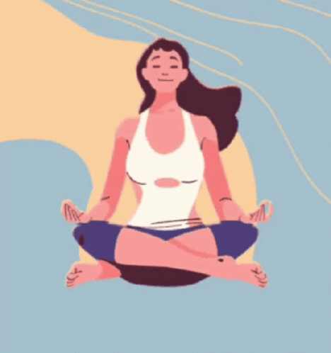 Lady Levitating While Doing Meditation GIF