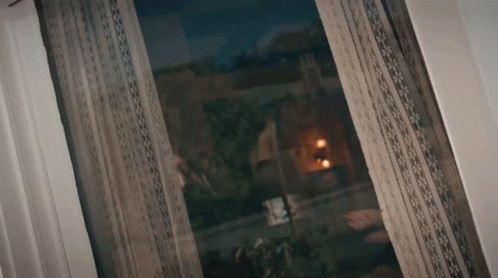 Lady Looking Out The Window GIF