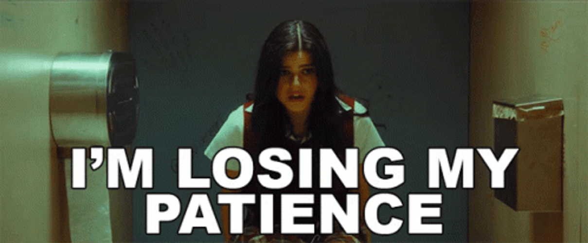 Lady Loses Her Patience GIF