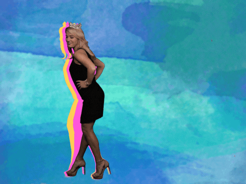 Lady On Heels Moonwalk GIF