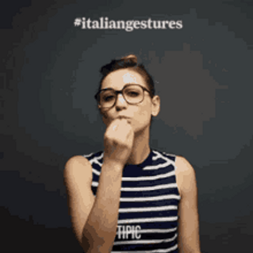 Lady Perfecto Italian Hand Gesture GIF