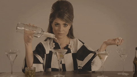 Lady Pouring Wine Overflow GIF