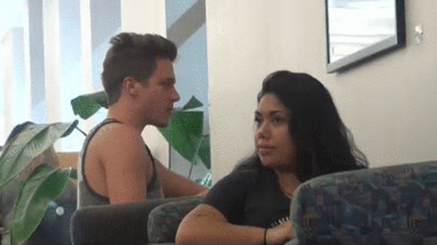 Lady Reading Her Guy's Mind GIF