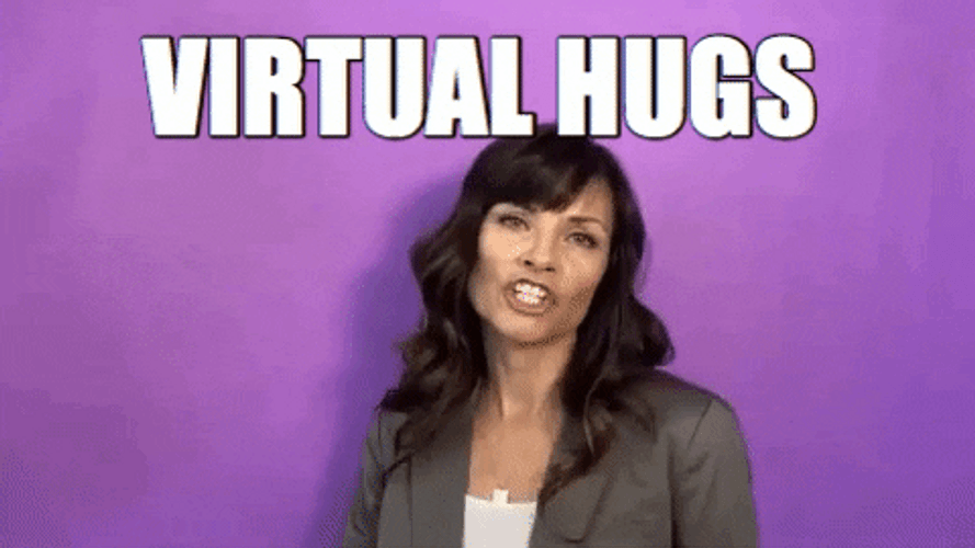 Lady Saying Virtual Hug GIF