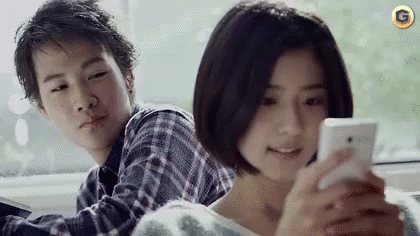 Lady Sending Message On Best Japanese Smartphone GIF