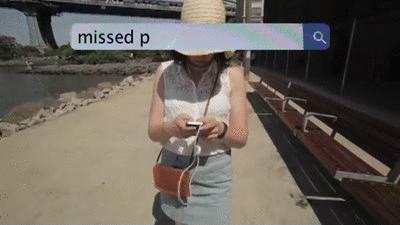 Lady Sending Missed Period Message GIF