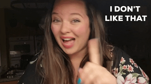 Lady Signaling Nope Dont Like That GIF