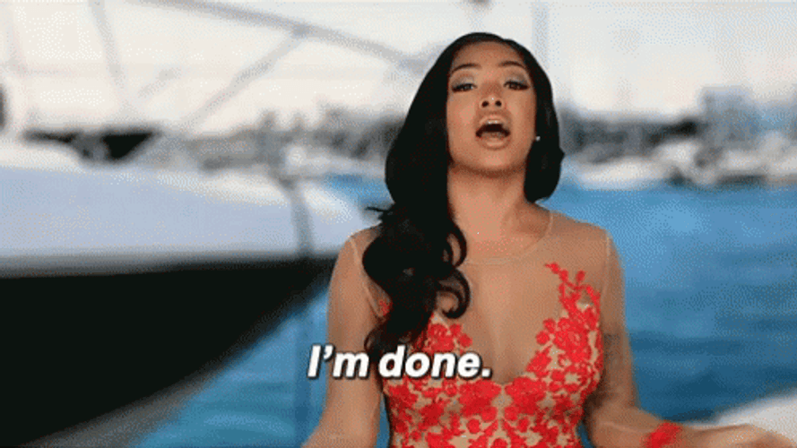 Lady Singing Im Done GIF