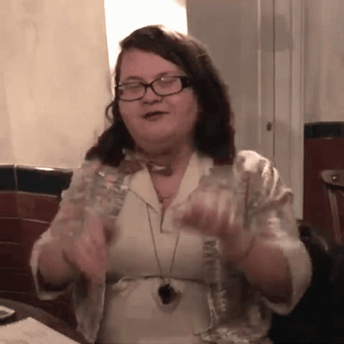 Lady Smiling Kip Yes GIF