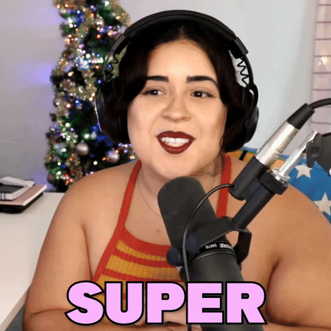 Lady Streamer Super Excited Smile GIF